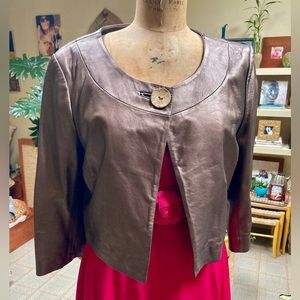 Kenzie Genuine Leather Bolero w/ 3/4 sleeves. Gorgeous❣️